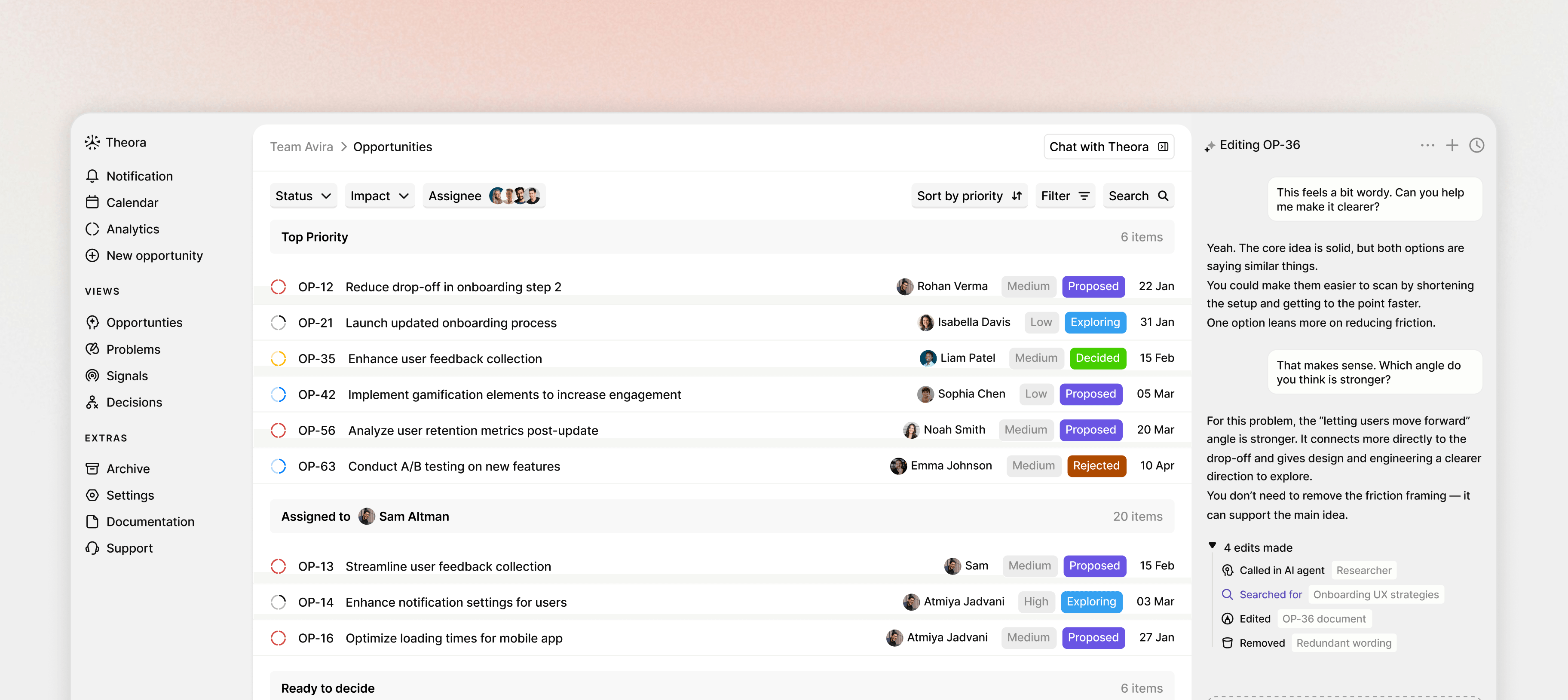 Theora - Project Snapshot