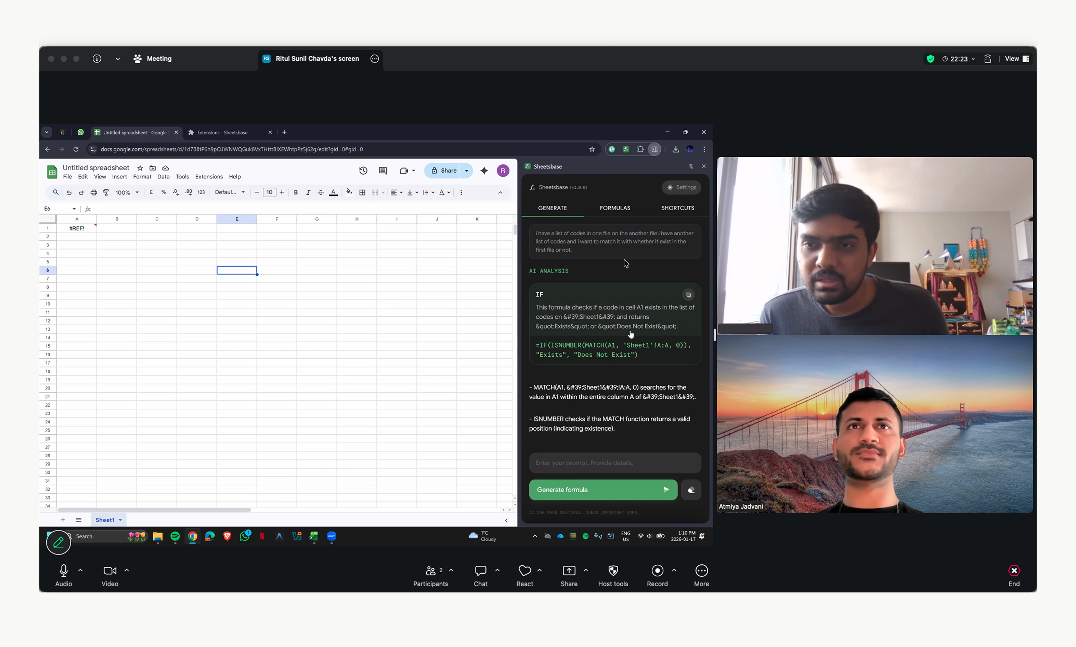 Sheetsbase - AI Formula Generator Chrome Extension UI Design