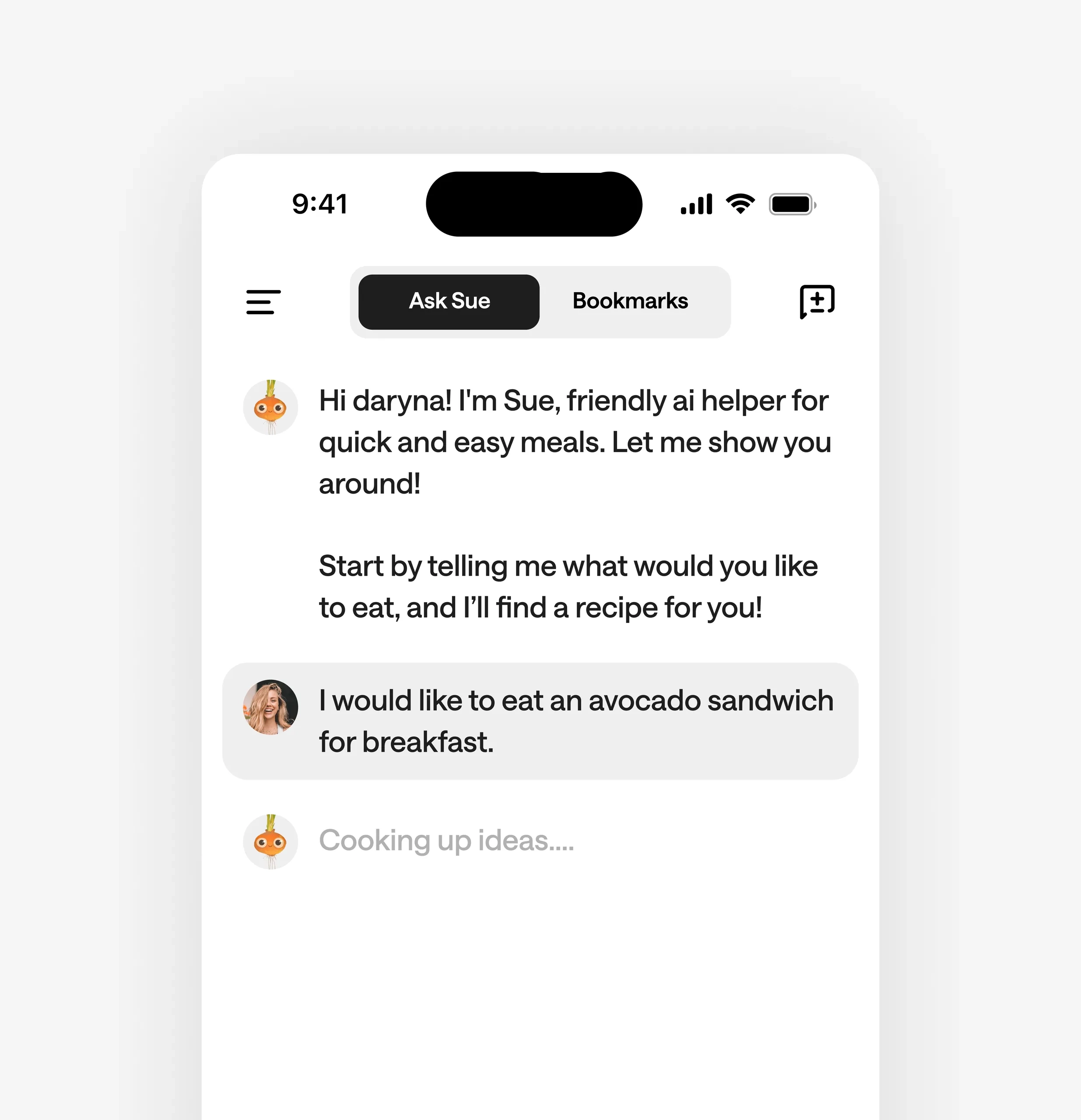 SueChef - Voice and chat-based UI for effortless cooking